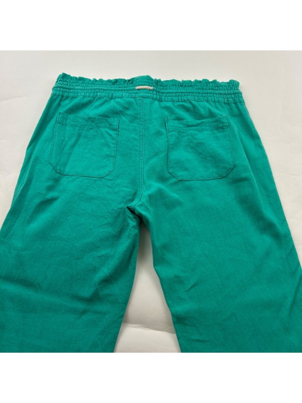 Kiss & Cry Turquoise Linen Blend Wide Leg Lounge Pant L - Picture 5 of 6